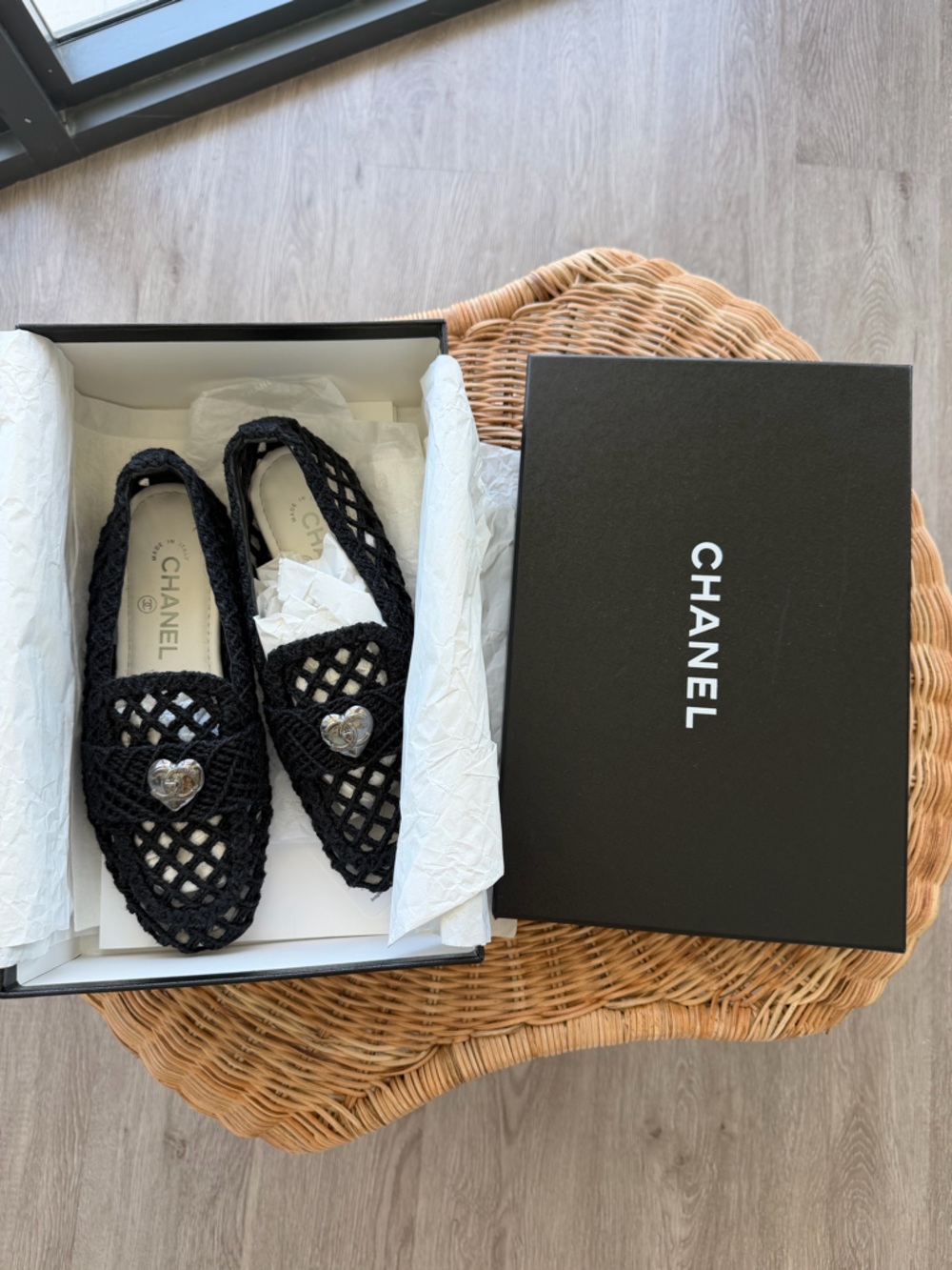 CHANEL Cruise 2023 by Virginie Viard Interlocking Braided Cord Loafers size 7,5